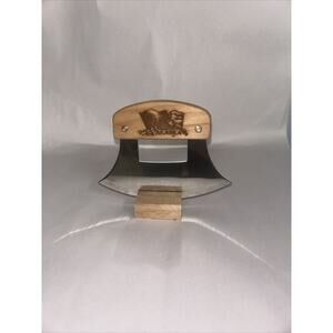 Inupiat Birch Alaska Cutlery ulu Knife Alaska Flag Handle